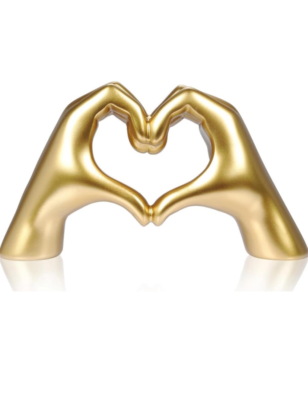 BNIB Heart Hands Decor Statue Gold